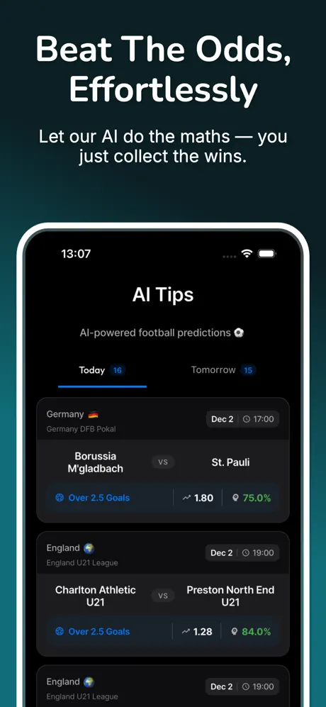 AI Betting Tips match predictions